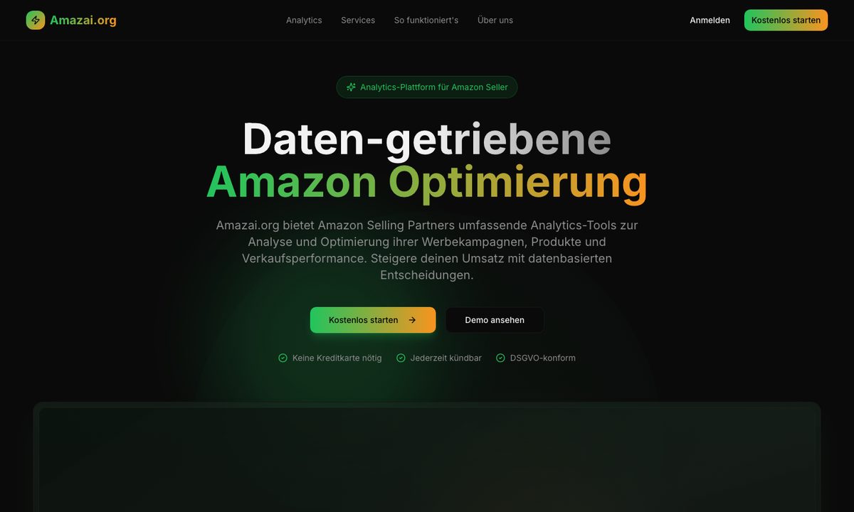 Startseite von Amazai